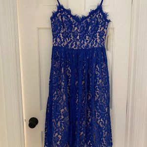 Cobalt Blue Cocktail Midi Dress
